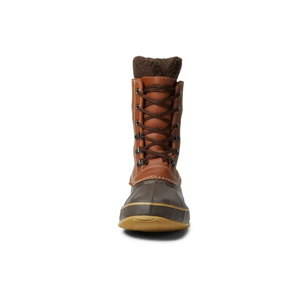 LL BEAN SNOW BOOT TUMBLED LEATHER LACE MEN'S